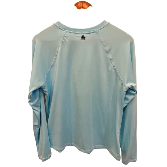 Life is Good Sun Shirt Women's L UPF Long Sleeve Palm Tree Graphic Blue - Picture 3 of 3